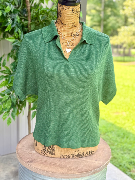 Claire Relaxed Slub Rib Dolman Sweater