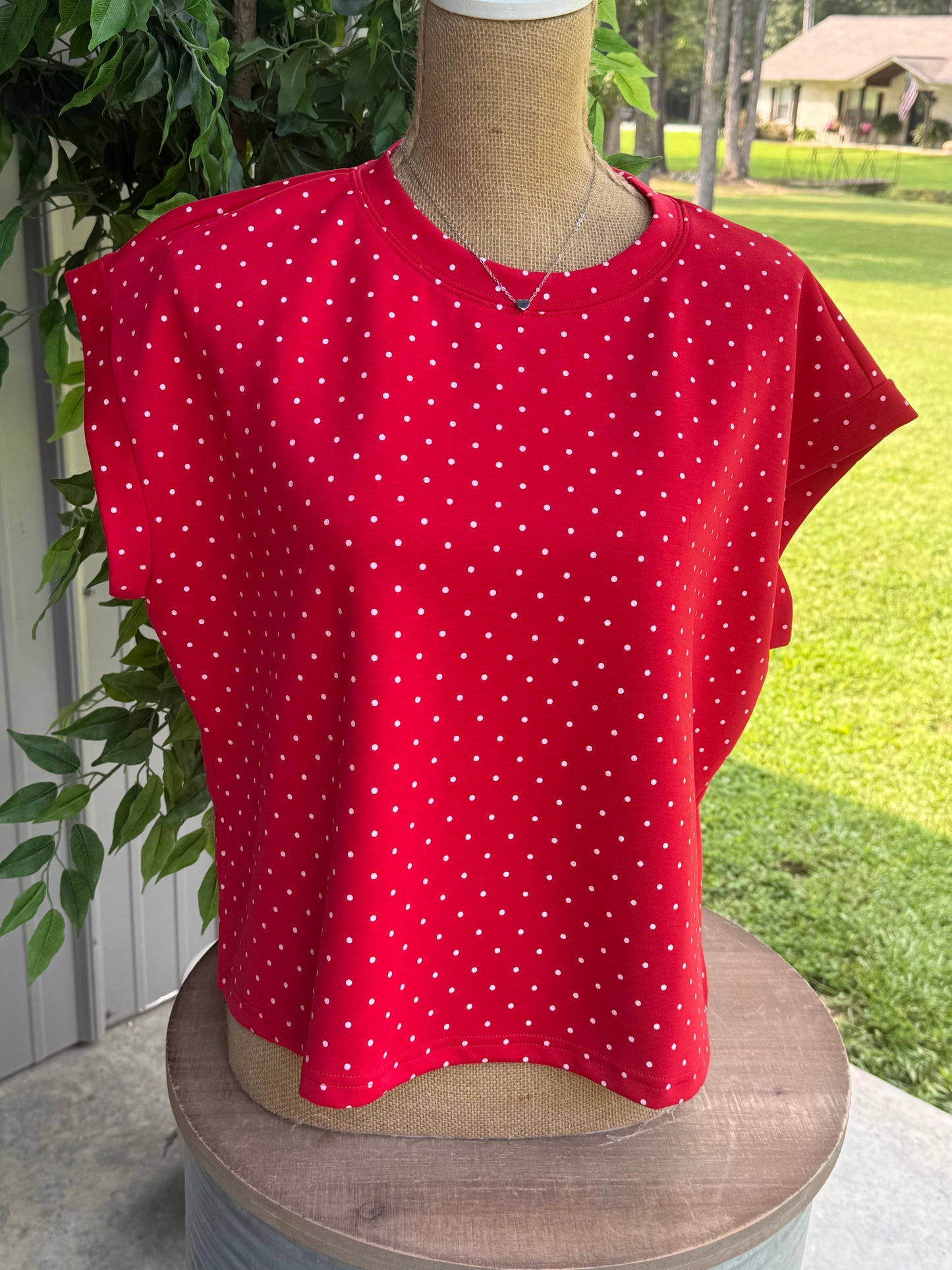 Darla Scuba Polka Dot Top