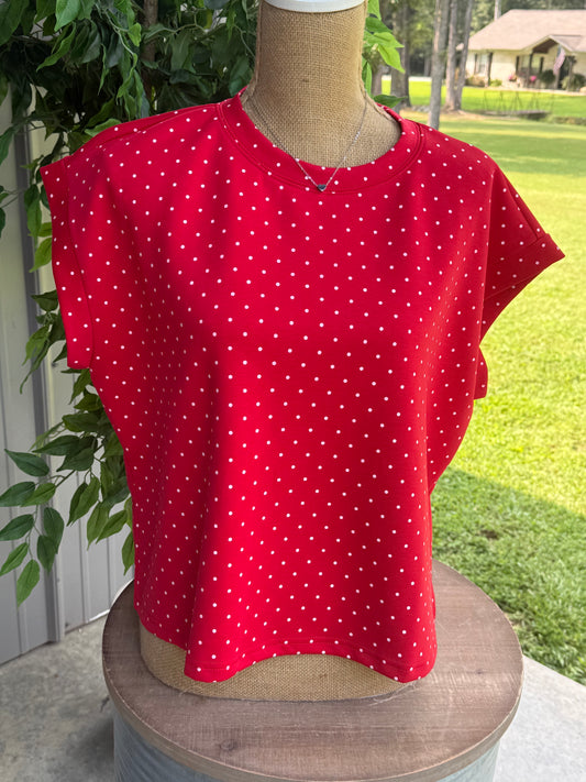 Darla Scuba Polka Dot Top