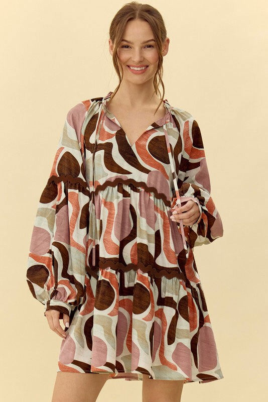 Chloe Abstract Print Dress