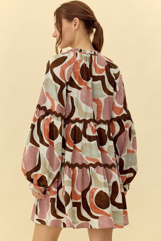 Chloe Abstract Print Dress