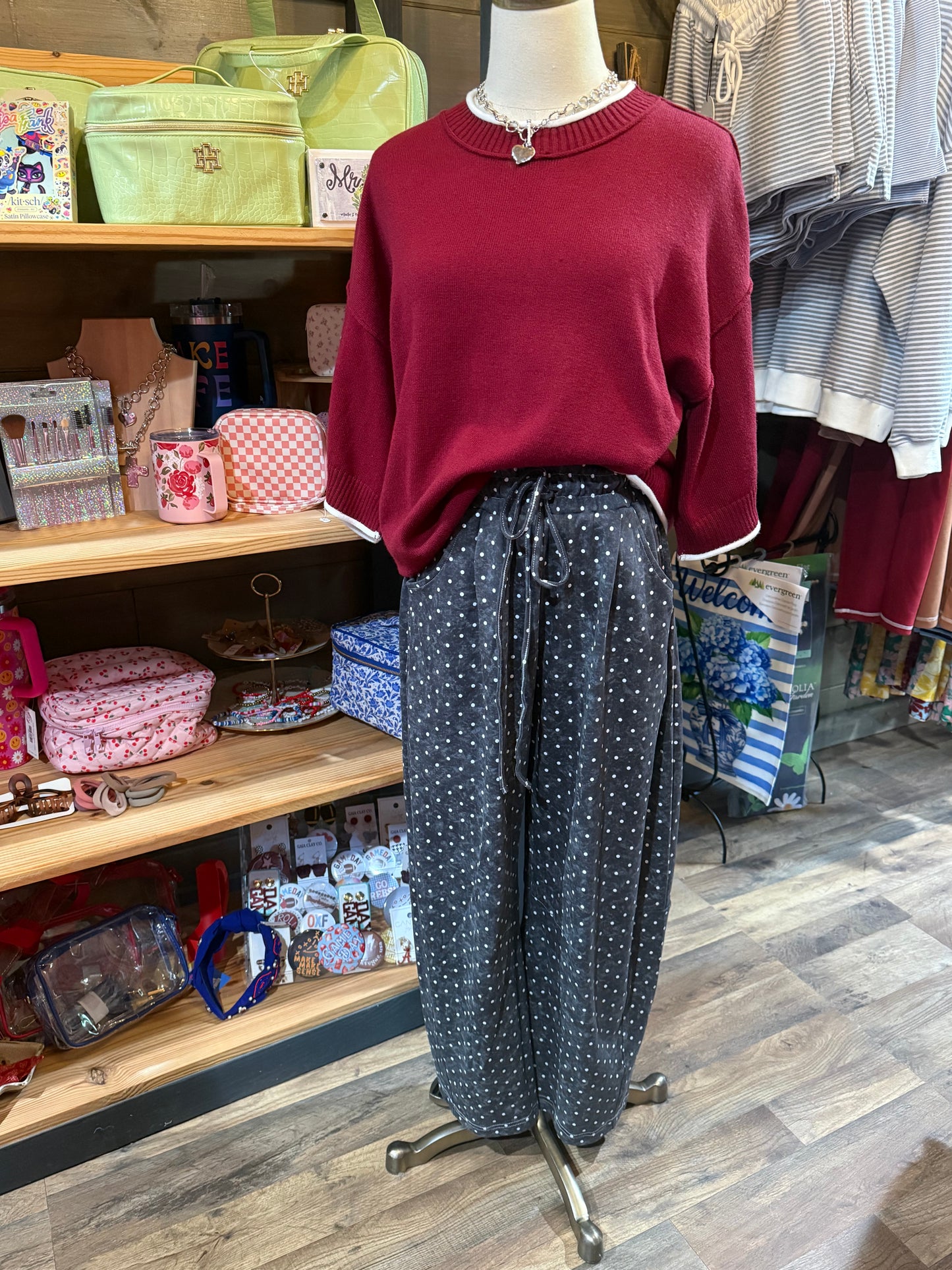 Mineral Washed Scuba Barrel Lounge Pants