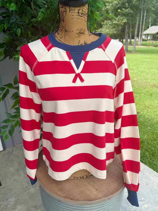 Sally Striped Cropped Top