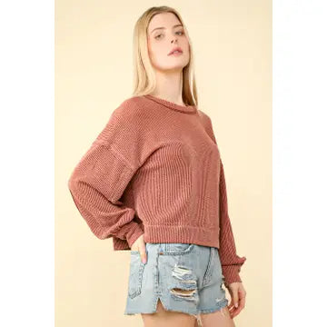 Trudy Waffle Knit Top