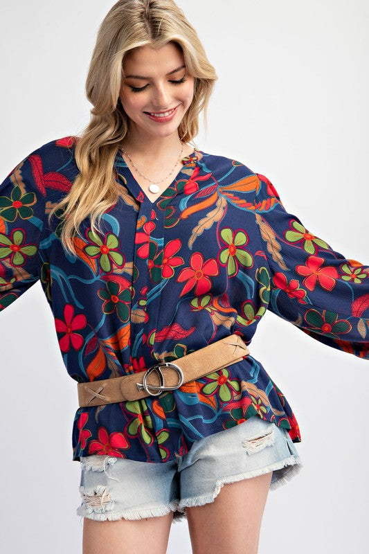 Sally Floral Print Top