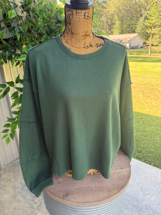 Mineral Washed Oversized Crew Neck