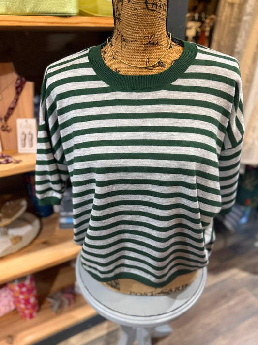 Haley Striped Crew Neck Sweater