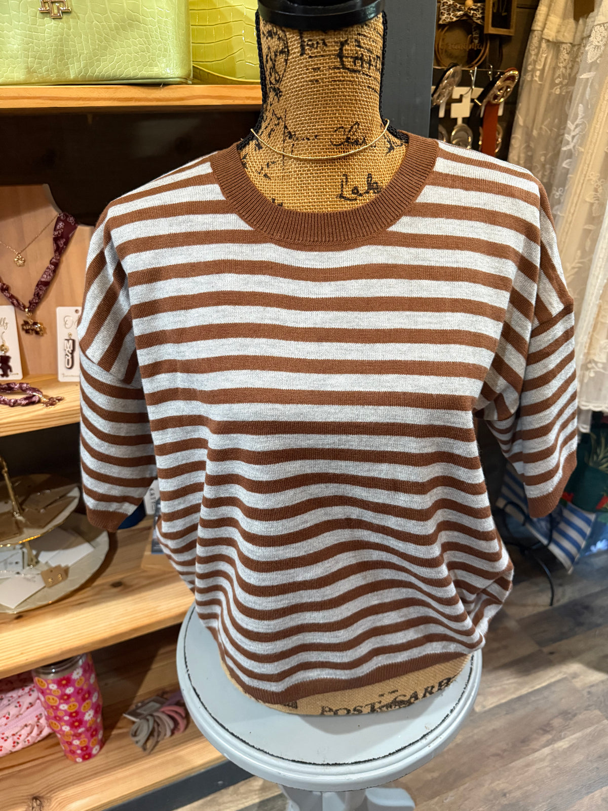 Haley Striped Crew Neck Sweater
