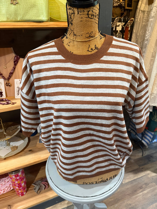 Haley Striped Crew Neck Sweater
