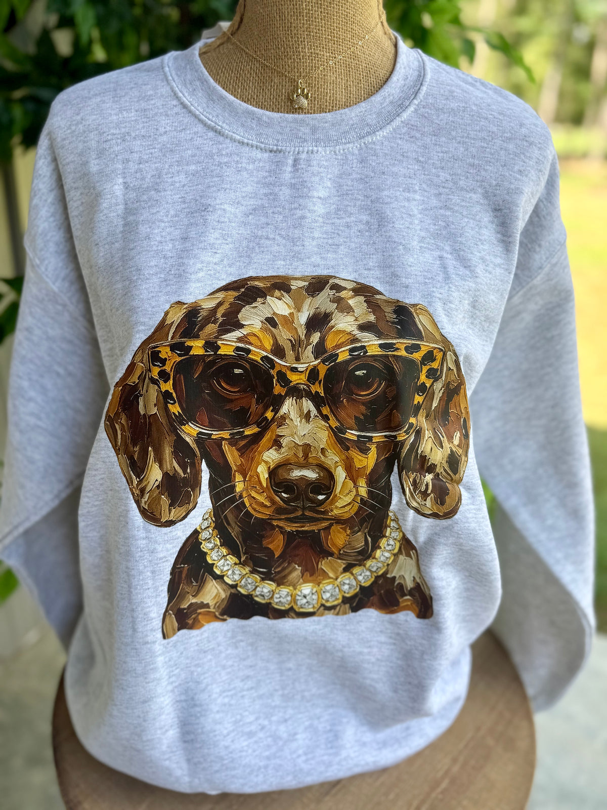 Boujee Dachshund Graphic Sweatshirt