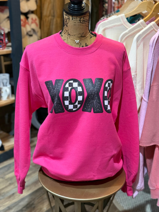 XOXO Faux Glitter Sweatshirt