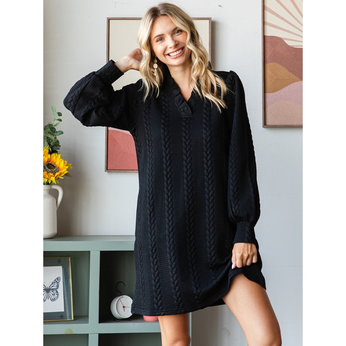 Tina Twist Textured Knit Dress