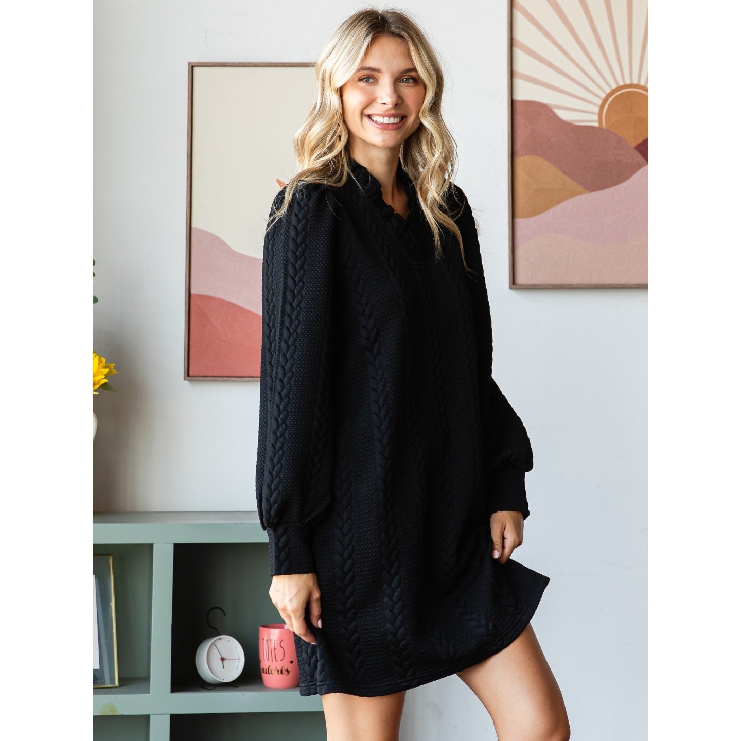 Tina Twist Textured Knit Dress