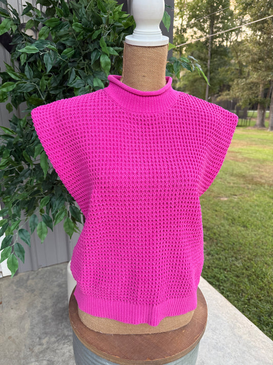 Samantha Open Knit Sweater Vest