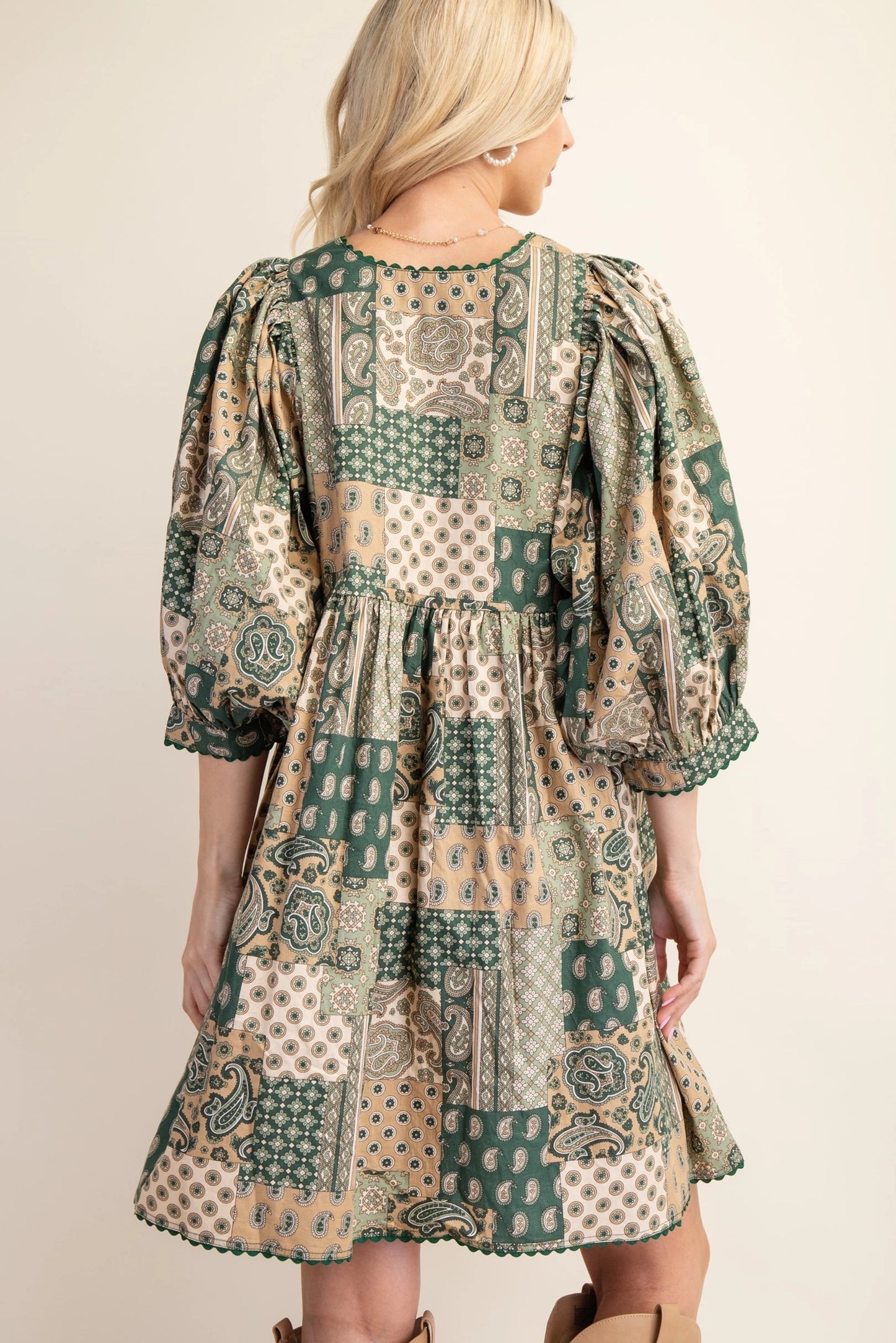 Abby Paisley Print Dress