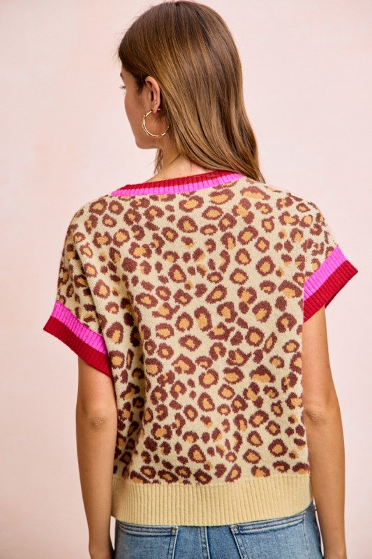 Leopard Round Neck Sweater