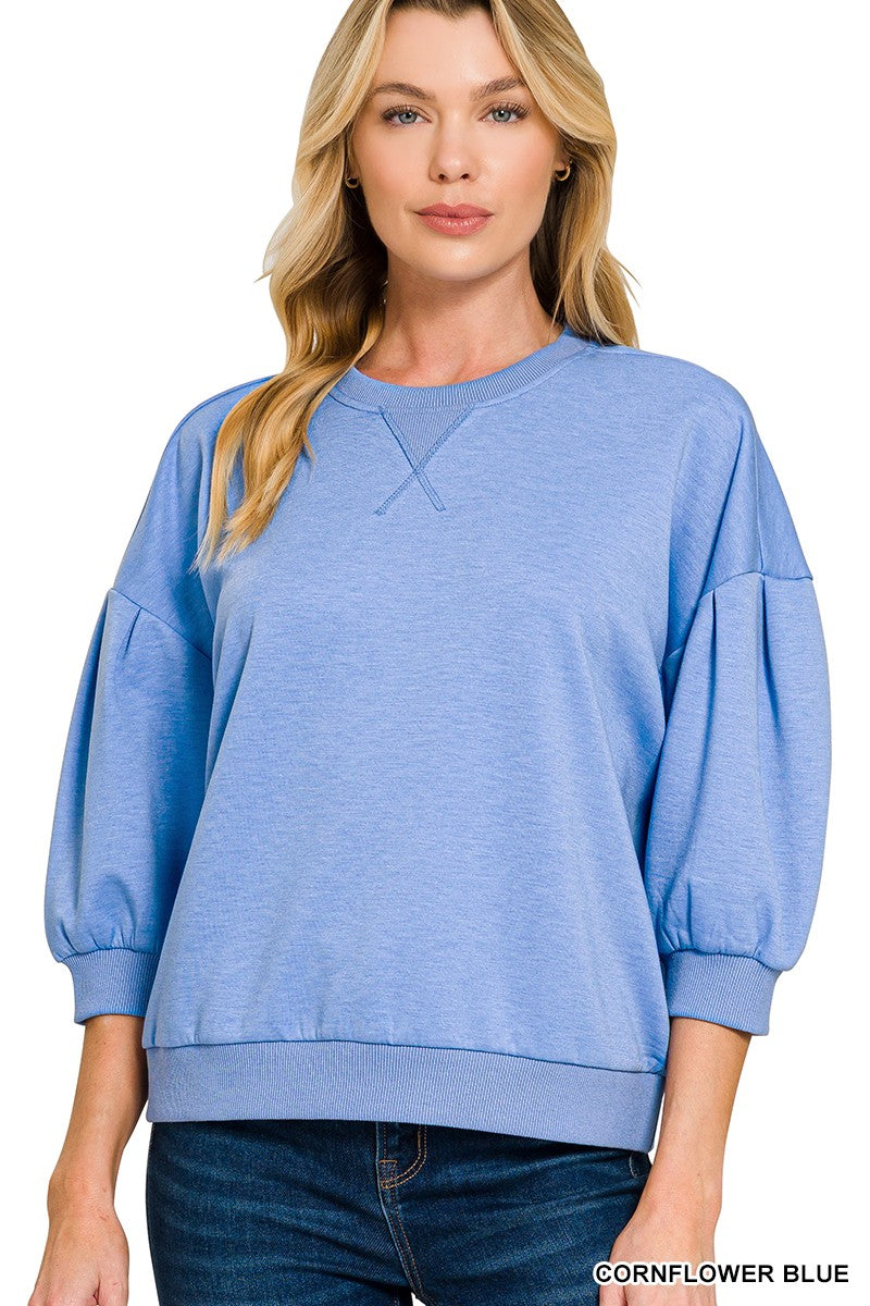 The Scuba Puff Sleeve pullover