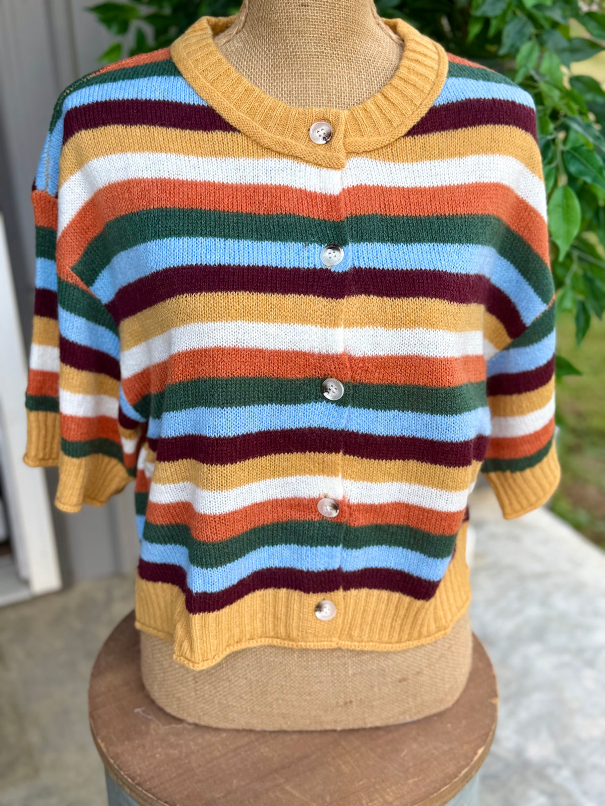 Multi Striped Cardigan