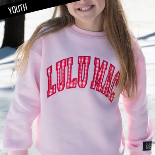 Lulu Mac Gingham Youth Sweatshirt