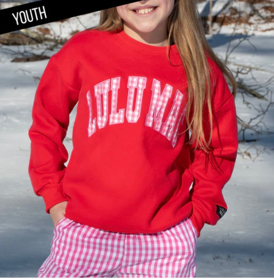 Lulu Mac Gingham Youth Sweatshirt