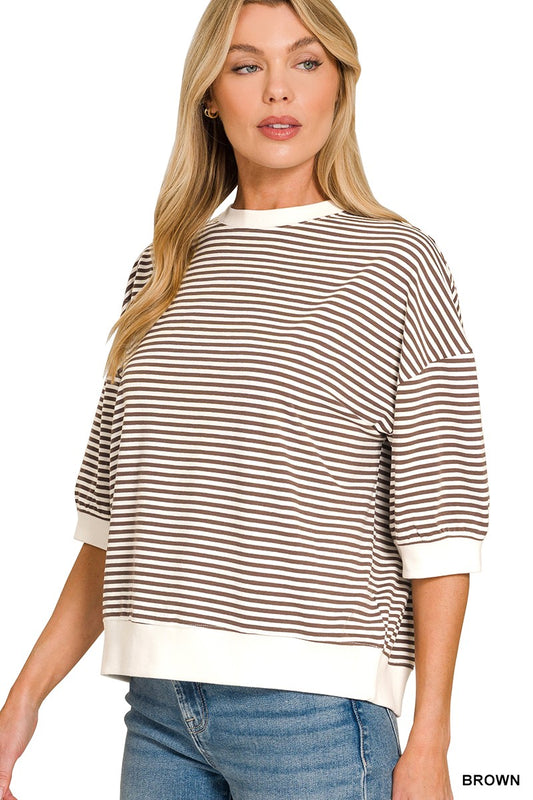 Striped Banded Top