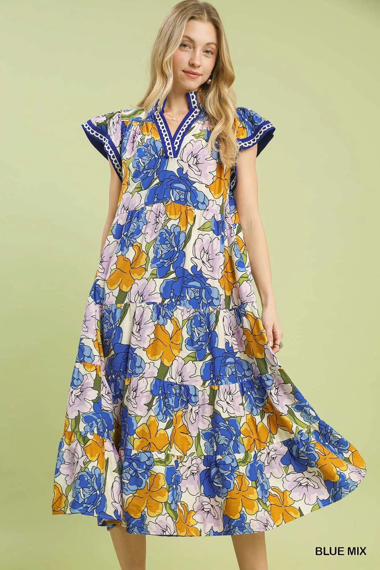 Katie Bold Floral Midi Dress