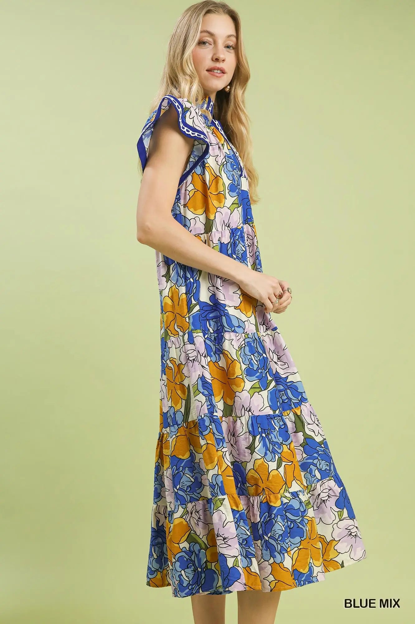 Katie Bold Floral Midi Dress