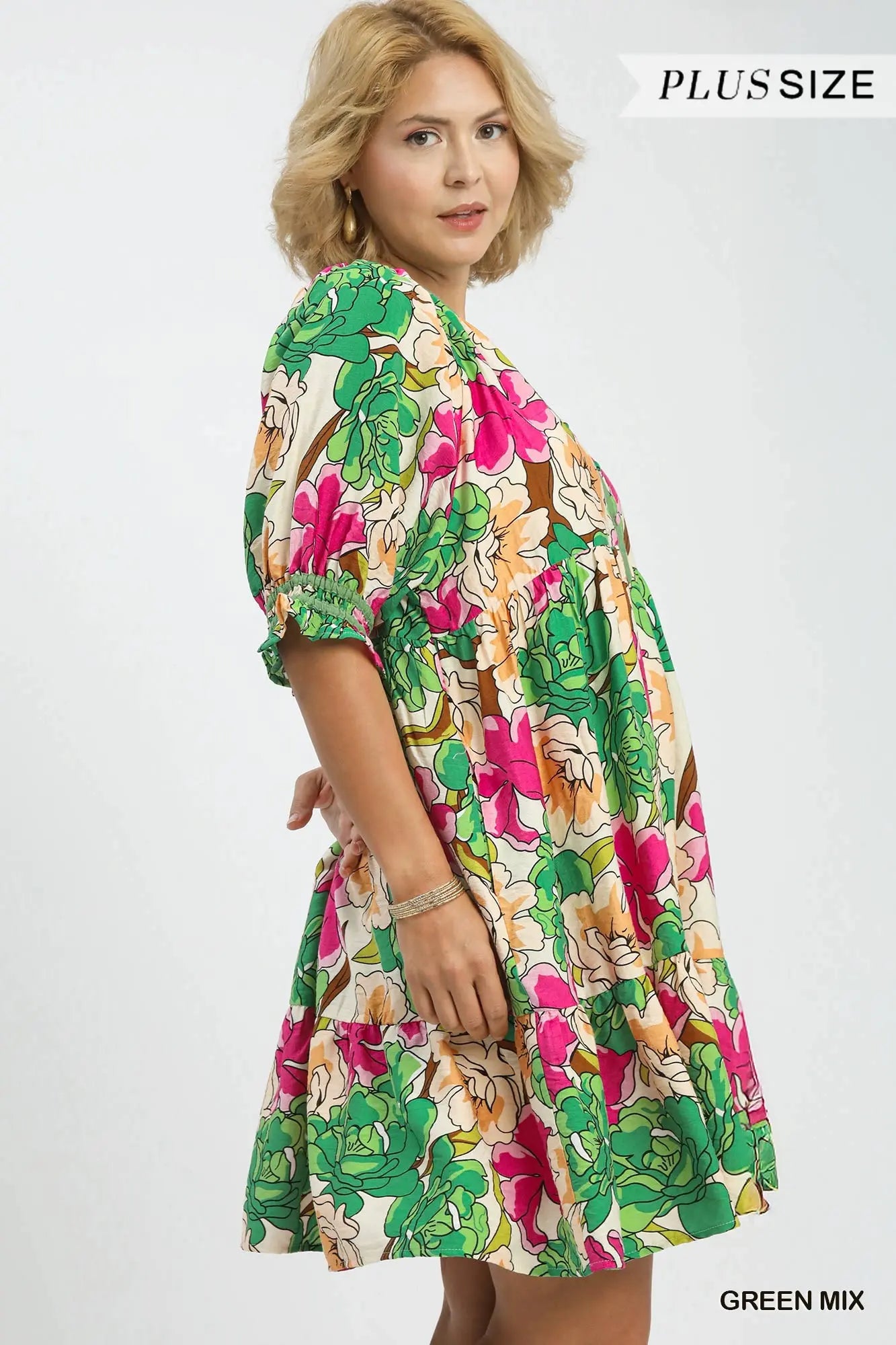Bailey Plus Floral Tiered Dress