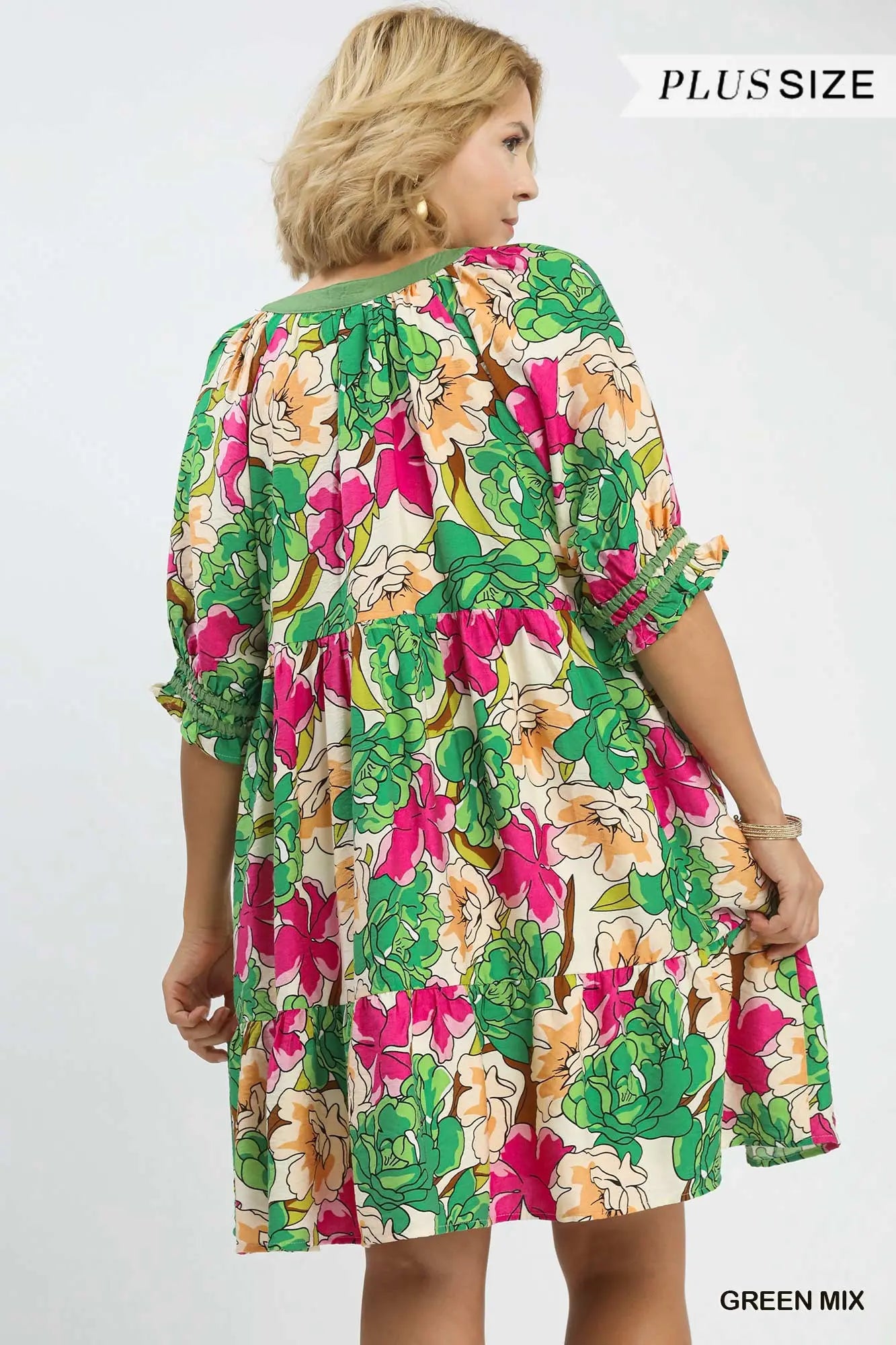 Bailey Plus Floral Tiered Dress