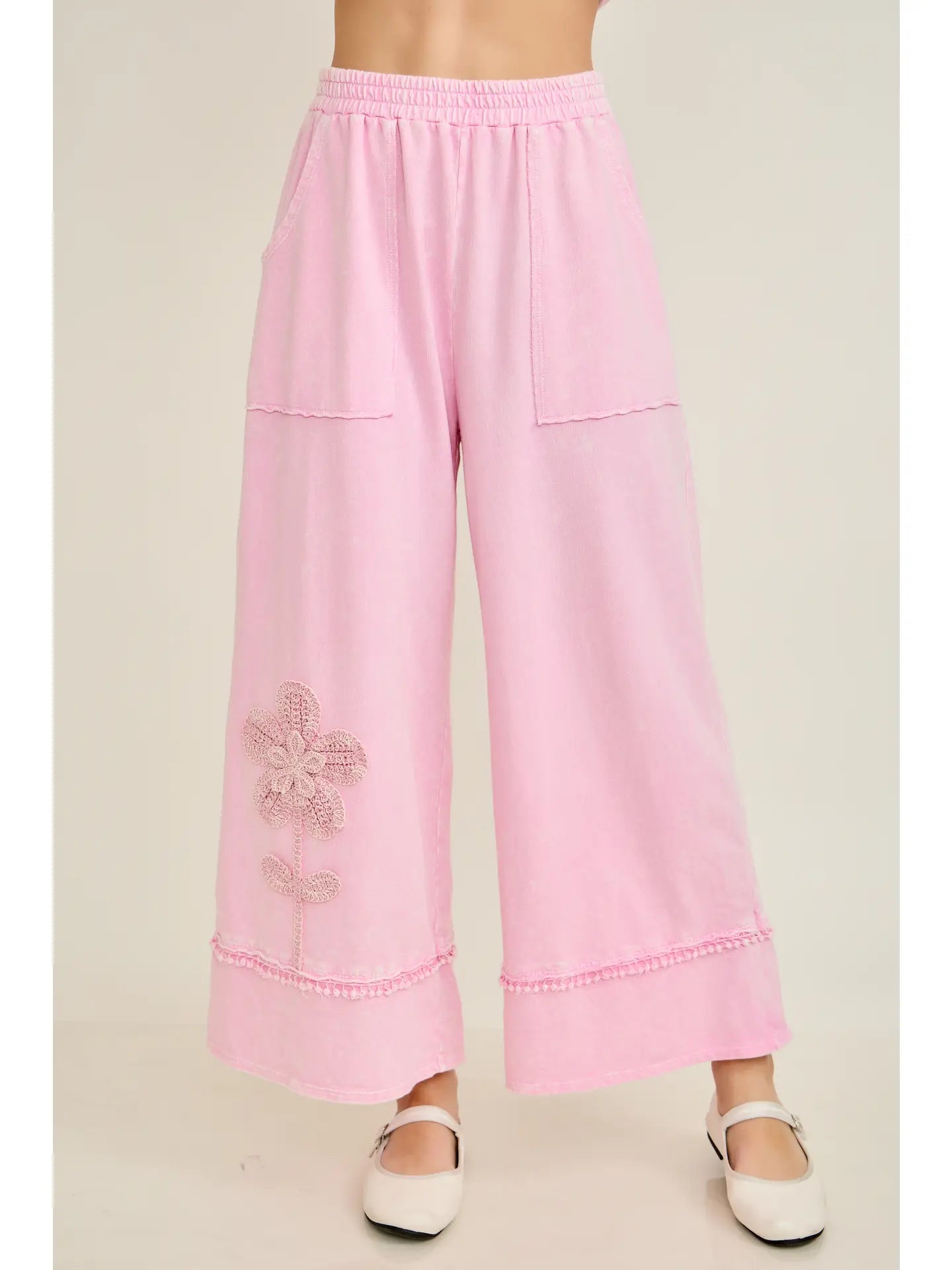 Mineral Washed Flower Garden Pants