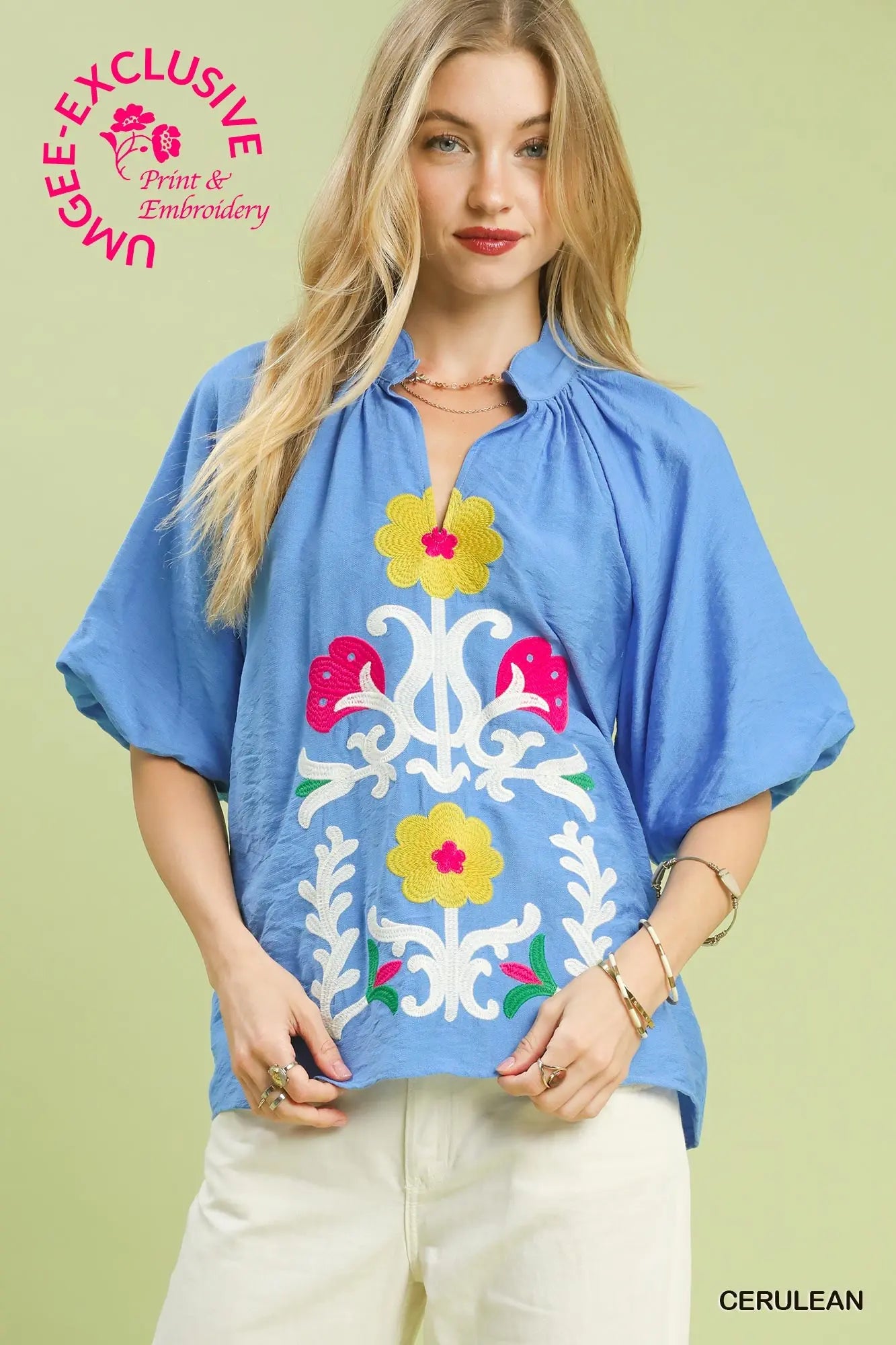 Becky Embroidered Boho Top