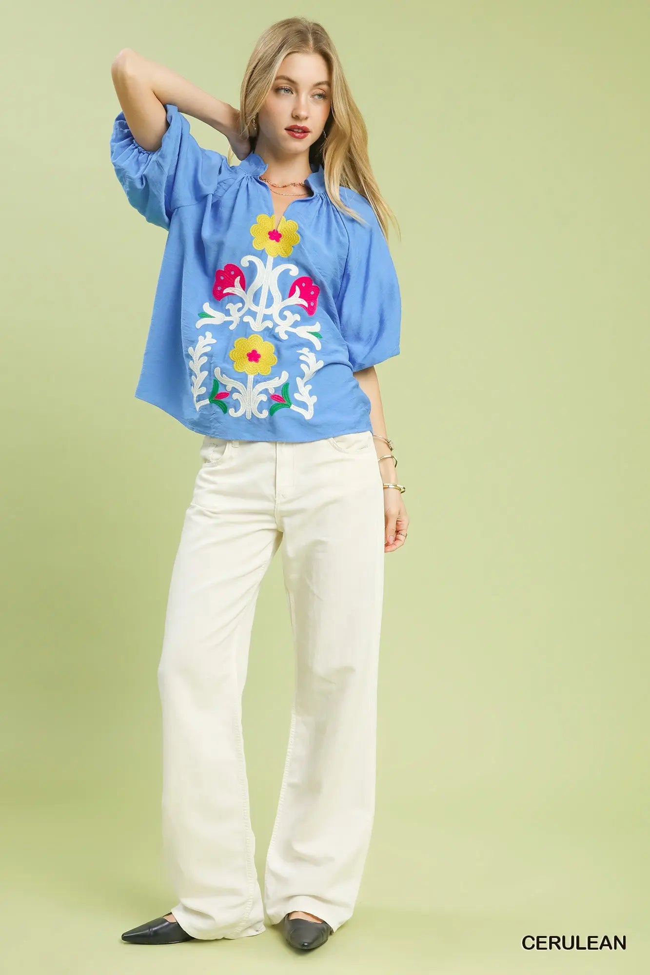 Becky Embroidered Boho Top