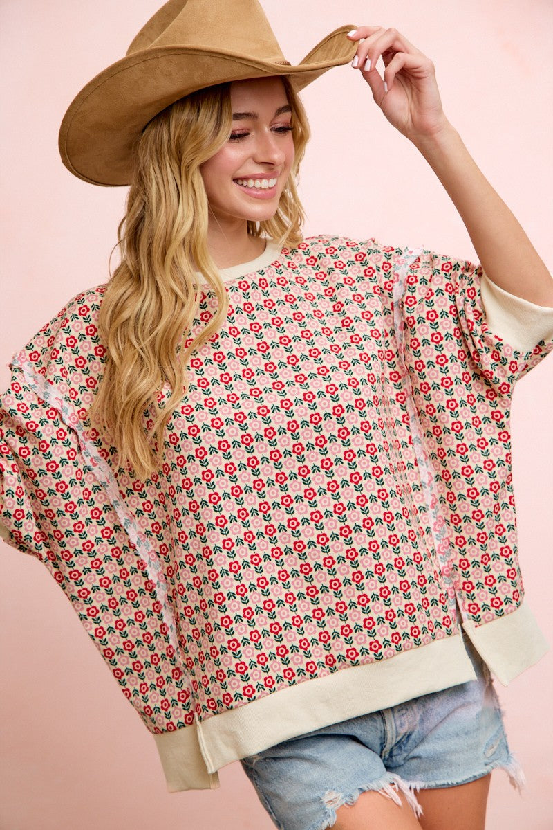 Bella Flower Printed Top