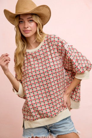 Bella Flower Printed Top