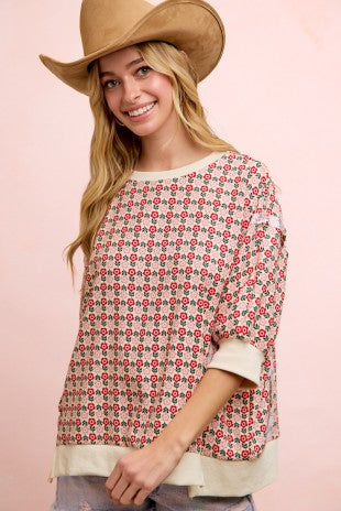 Bella Flower Printed Top