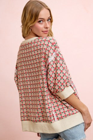 Bella Flower Printed Top
