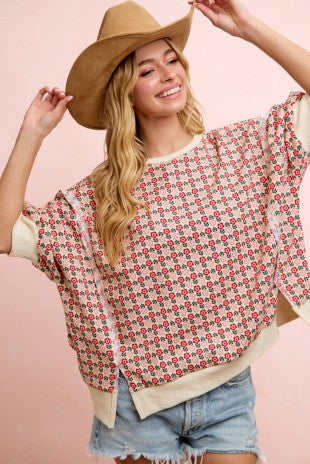 Bella Flower Printed Top
