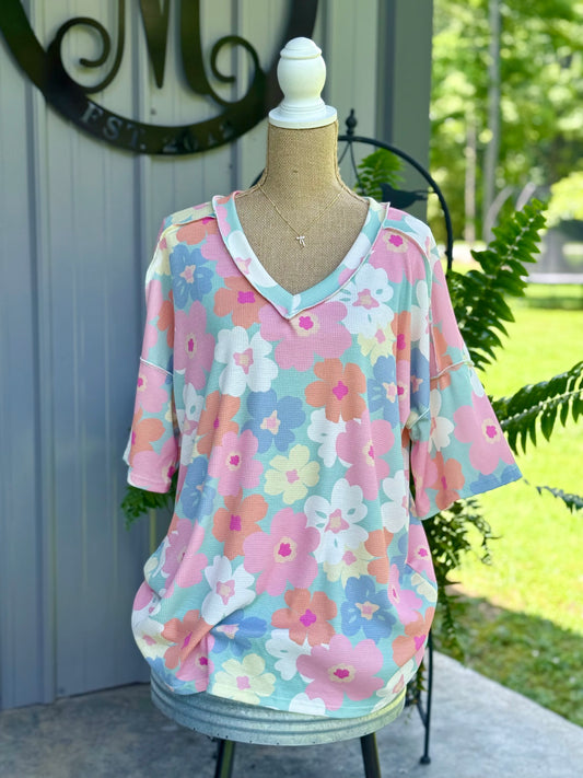 Sarah Floral Bloom Plus Top