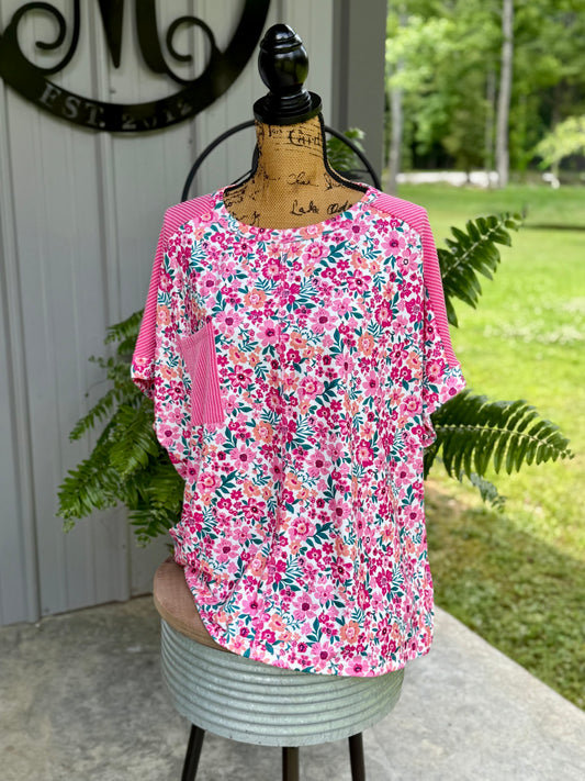 Anna Floral Plus Top