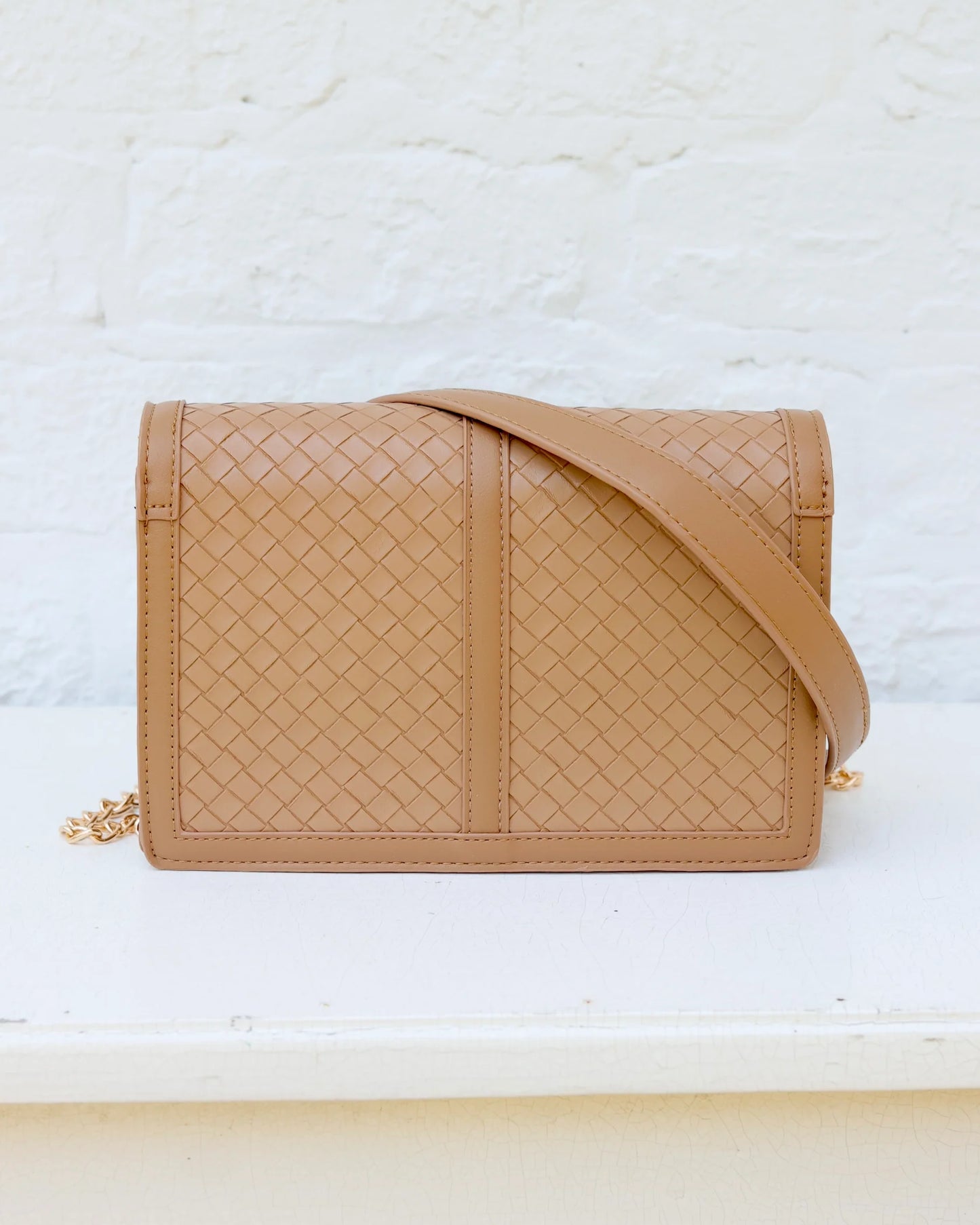 Cecilia Circle Logo Woven Handbag