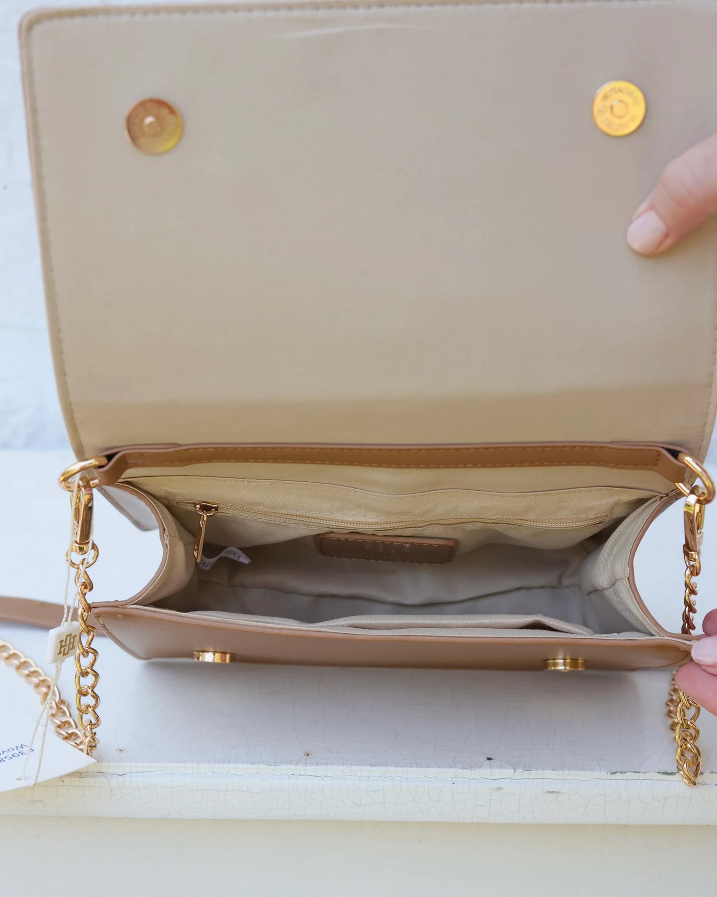 Cecilia Circle Logo Woven Handbag