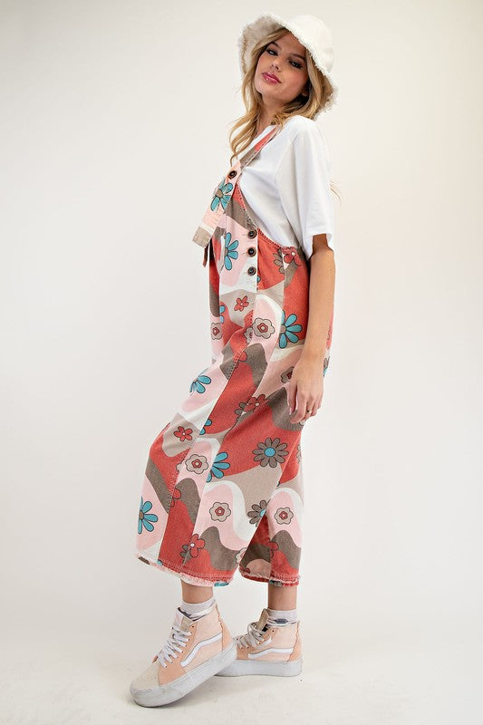 Joley Floral Printed Overall