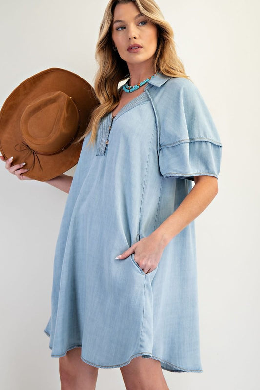 The Washed Chambray Dress