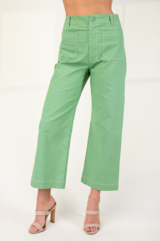 Cropped Flare Pants