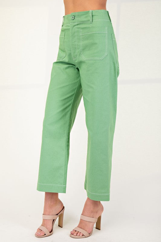 Cropped Flare Pants