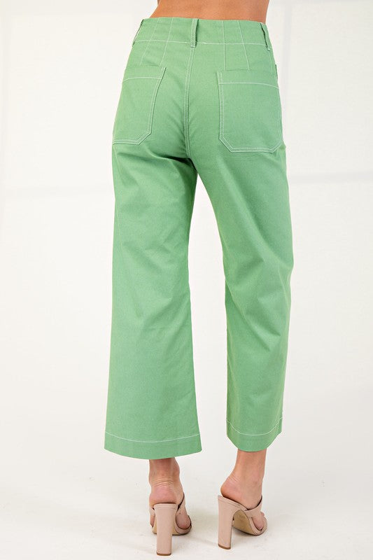 Cropped Flare Pants