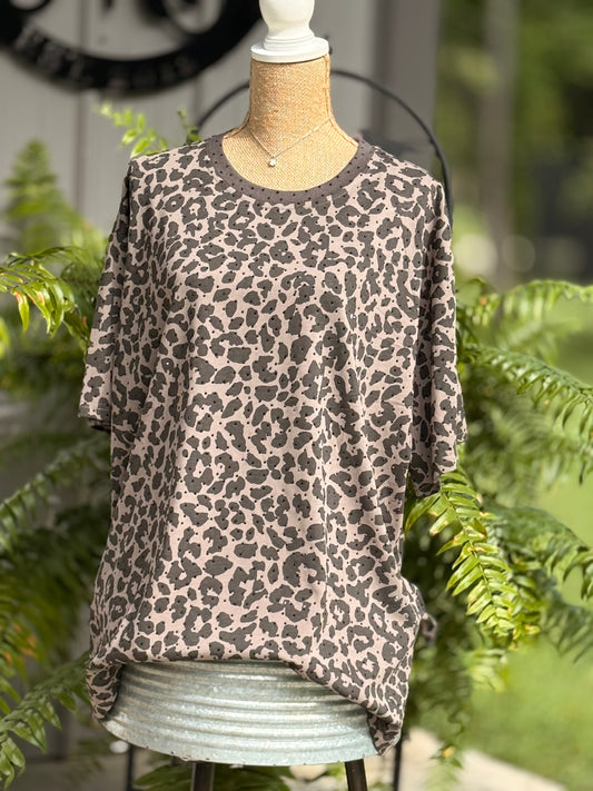 The Wild Rhinestone and Leopard Plus Tee