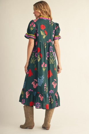 Brittany Floral Midi Dress