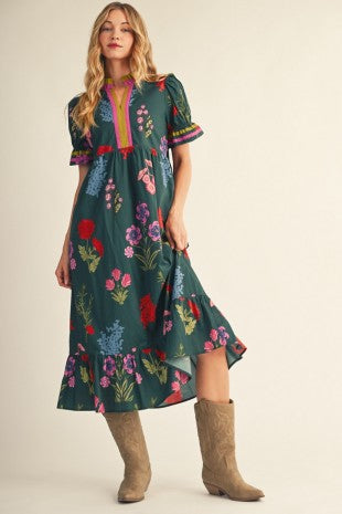 Brittany Floral Midi Dress