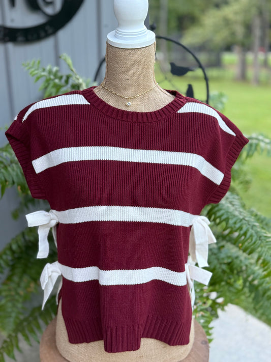 The Striped + Bow Game Day Sweater